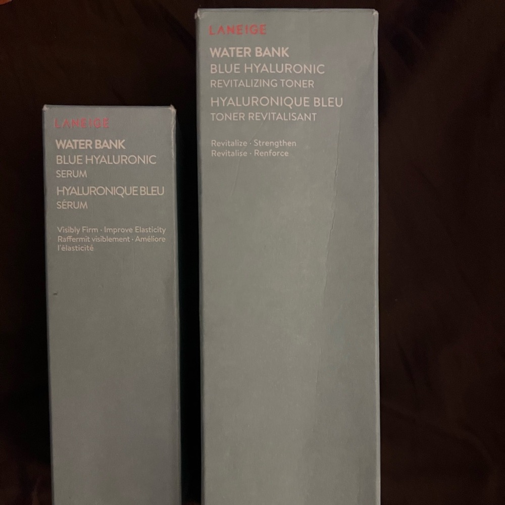 Laneige set of 2 - water bank serum and toner